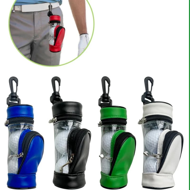 Mini marsupio per palline da golf, borsa per kit di attrezzi per accessori da golf con gancio, borsa da golf leggera con clip da cintura per allenamento