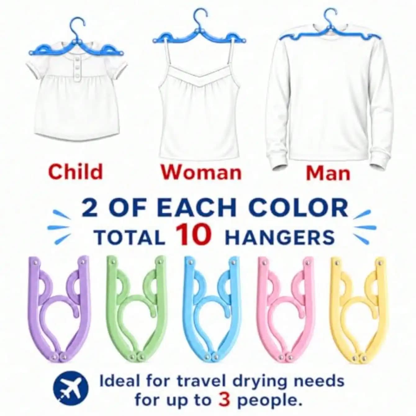 50Pcs Travel Hangers Cruise Ship Essentials Accessories Portable Folding Clothes Hanger Foldable Drying Rack