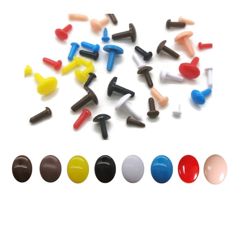 Occhi di bambola ovali artigianali in plastica Occhi di animali per bambola Amigurumi Giocattolo di pezza all'uncinetto Accessori fai da te 100 pz/lotto