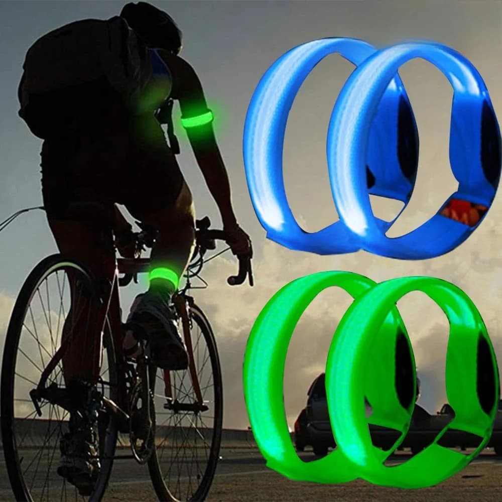 Outdoor Sports Night Racing Armband LED Light USB Rechargeable Safety Belt Arm Gamba Warning Pole Cycling Bicycles
