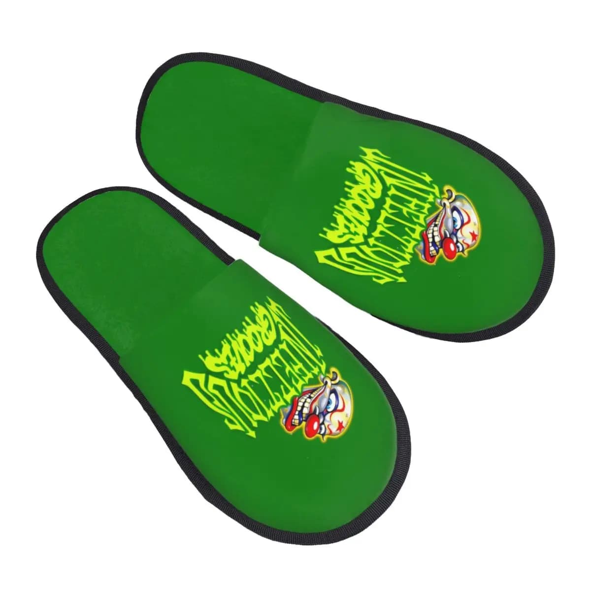 Custom memory foam women's Slippers with Funk Metal Band Infectious Grooves pattern, soft and non-slip, for home and bedroom, American style
