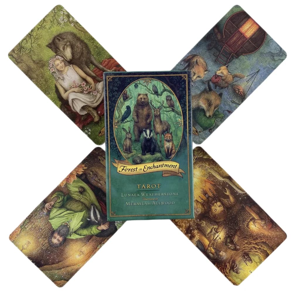 Foresta di incantamenti tarocchi A 78 Deck Oracle English Visions divinazione Edition Borad Playing Games