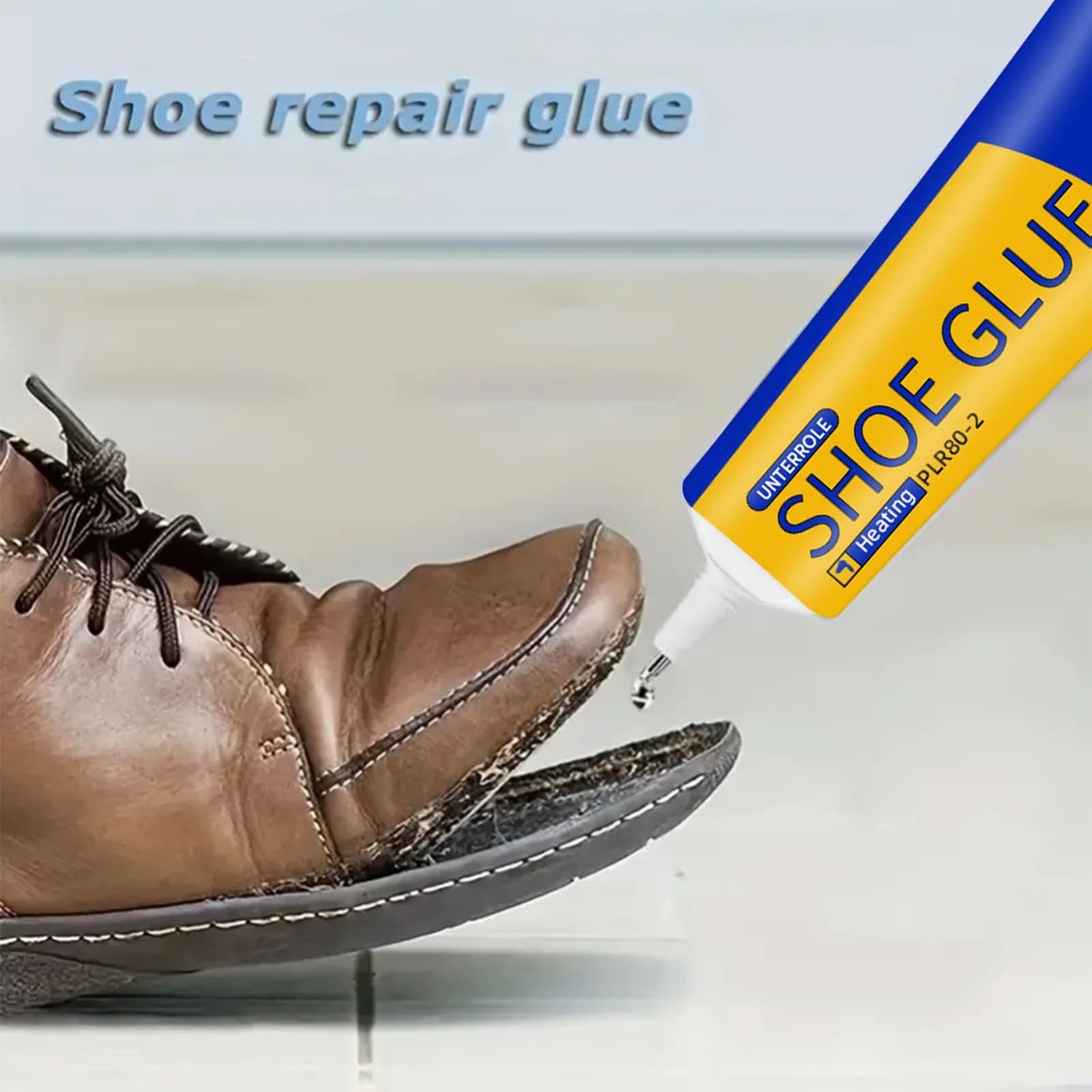 Clear Shoe Repair Adhesive Low Odor Strong Adhesive Soft Resin Shoe Glue for Fixing Worn Shoes or Boots