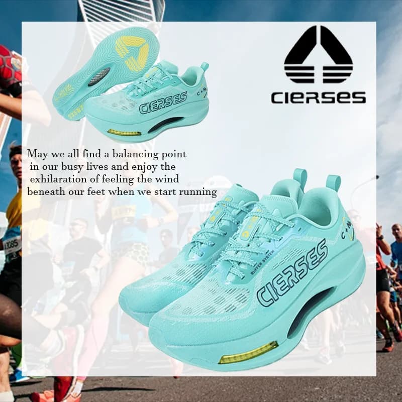 CIERSES New Carbon Fiber Marathon Racing Training Shoes Breathable And Shock-Absorbing Air Cushion Men's Casual Sports Shoes