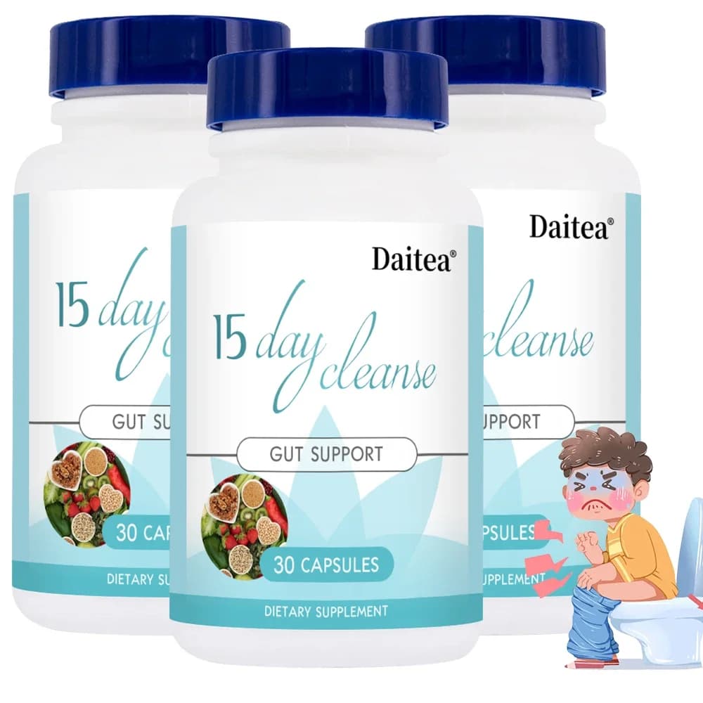 15-day cleaning and detoxification supplement: anti-cellulite belly fat burning, digestion and weight management