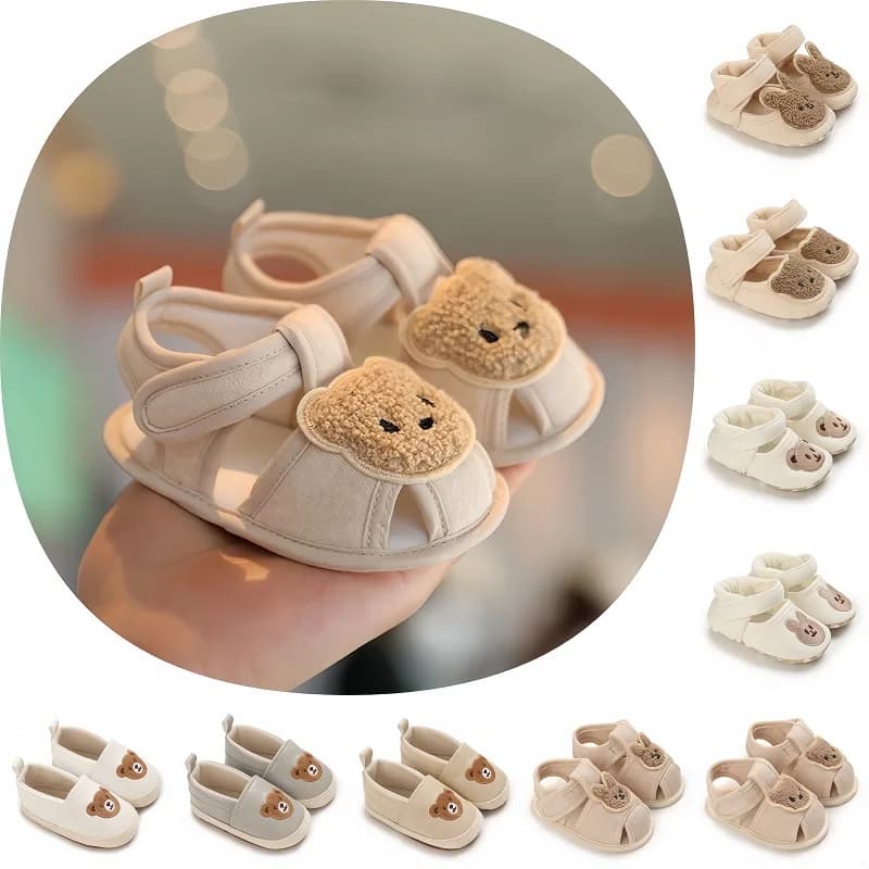 Scarpe da bambino alla moda e popolari sandali casual con orsacchiotto carino scarpe da passeggio per ragazzi e ragazze