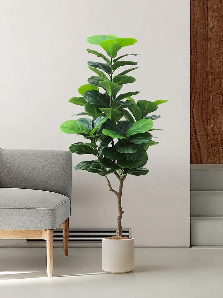 Grande simulazione Banyan albero pianta vaso arpa foglia design finto verde grande bonsai per esposizione da pavimento interno decorazioni per la casa