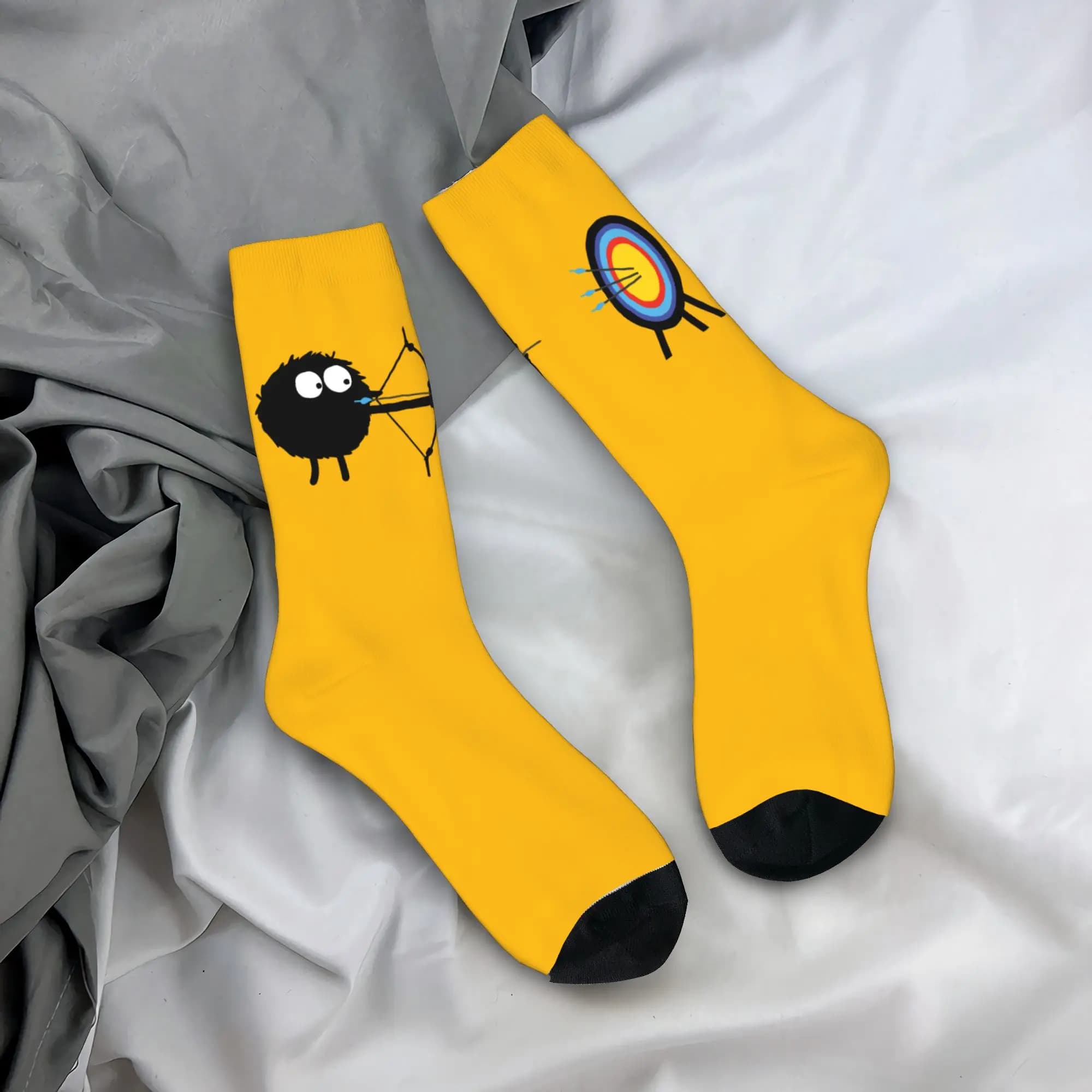 Calzini Personalizzati con Stampa Divertente per Tiro con l'Arco, per Uomo e Donna, Elasticizzati, per Estate, Autunno e Inverno, per Amanti dell'Arco e della Caccia