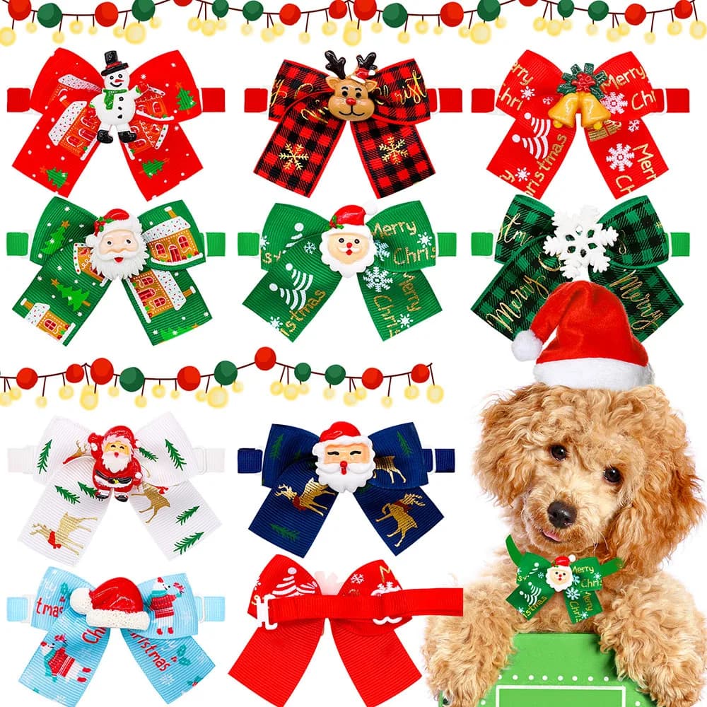 50 pezzi papillon per cani papillon natalizi per cani papillon regolabile accessori per animali papillon per cani collare forniture per animali domestici invernali