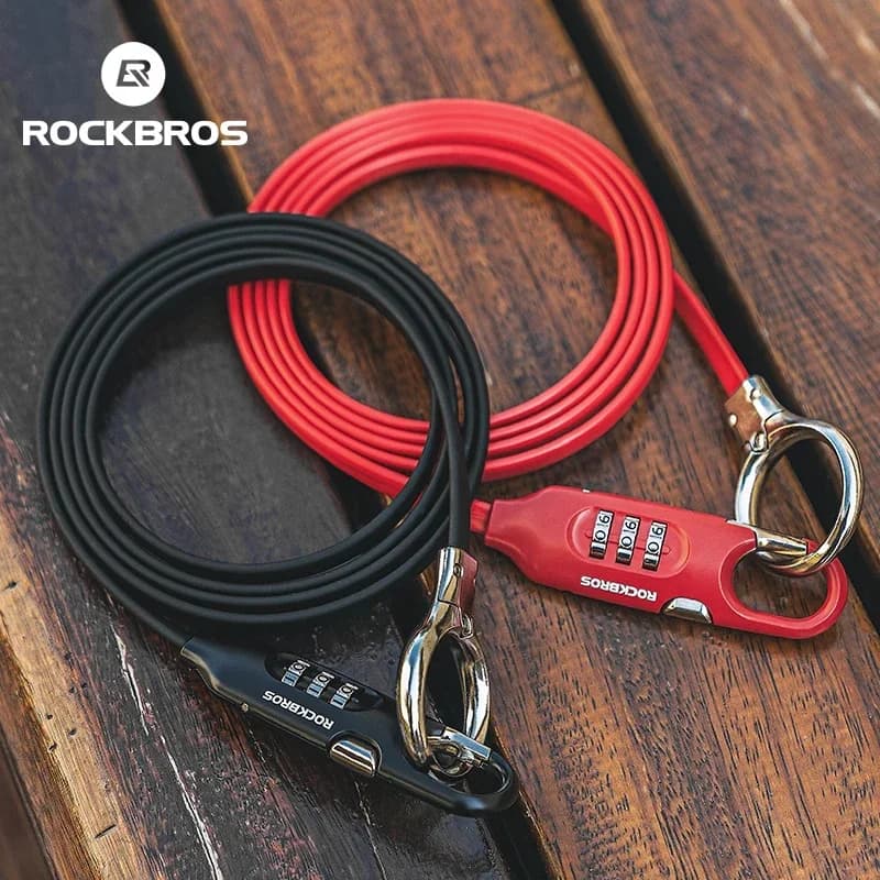 ROCKBROS lucchetto per bicicletta portatile serrature antifurto ad alta sicurezza lucchetto a catena per bici di sicurezza per accessori per bici elettriche per moto