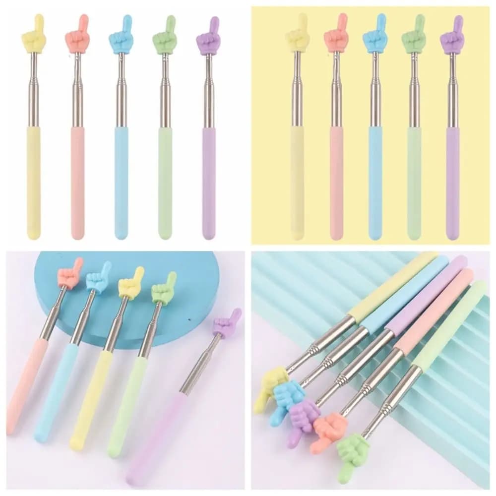 Puntatore guida di lettura telescopico Puntatore didattico antiscivolo retrattile Stick portatile a forma di dito