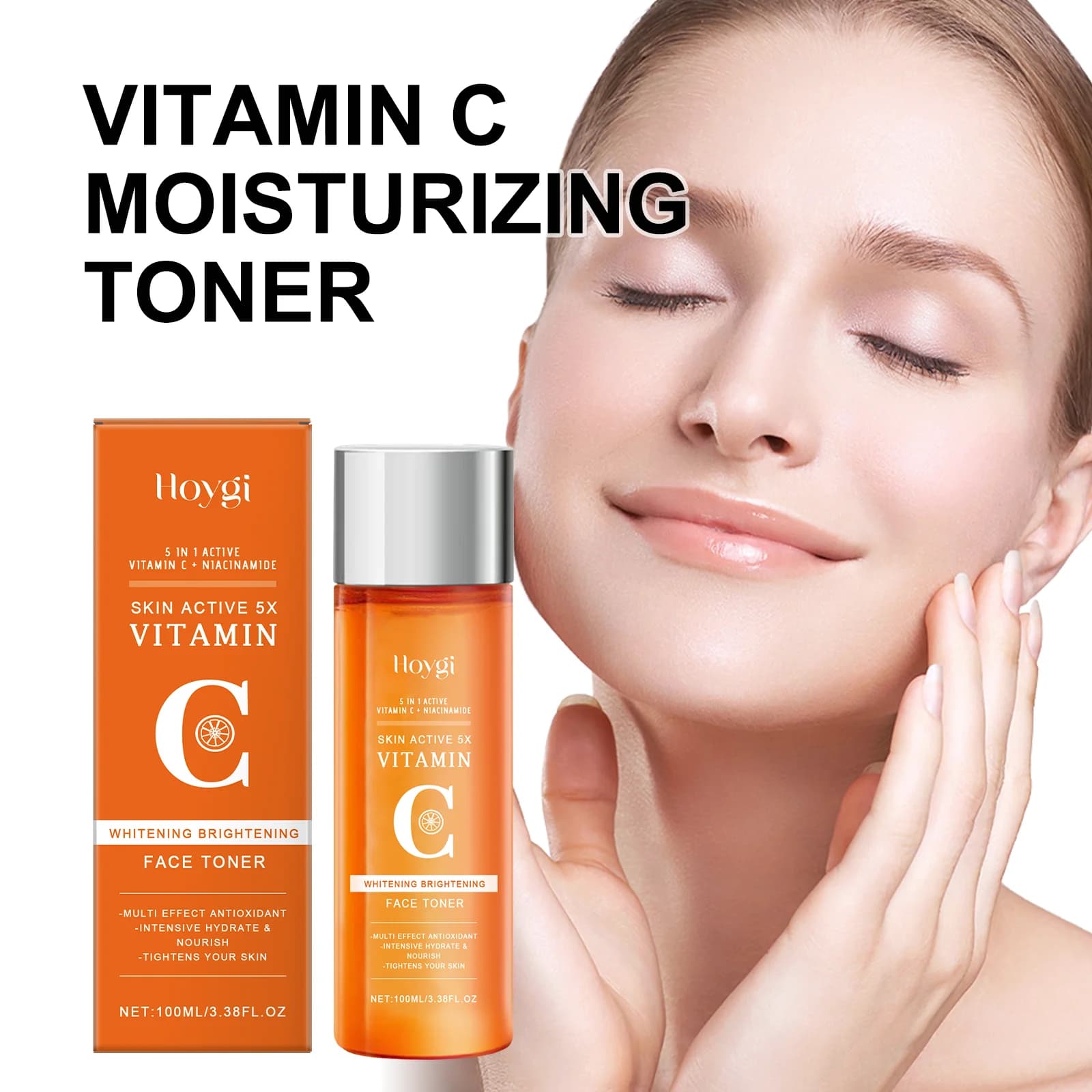 Tonico schiarente alla vitamina C per il viso con niacinamide Tonico viso idratante Pelle secca e sensibile Carnagione radiosa liscia 100ml