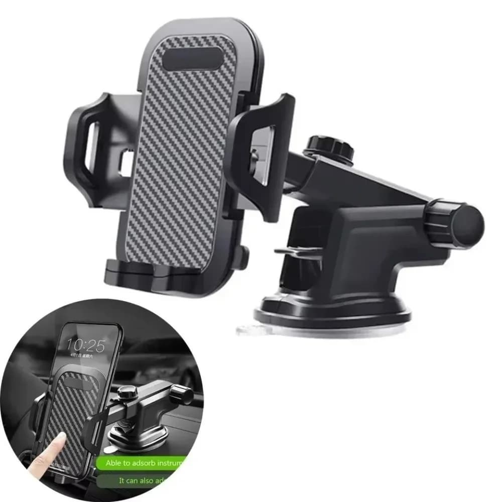 360 ° Supporto universale per telefono da auto con ventosa per parabrezza e staffa per bocchetta dell'aria, compatibile con iPhone e Samsung
