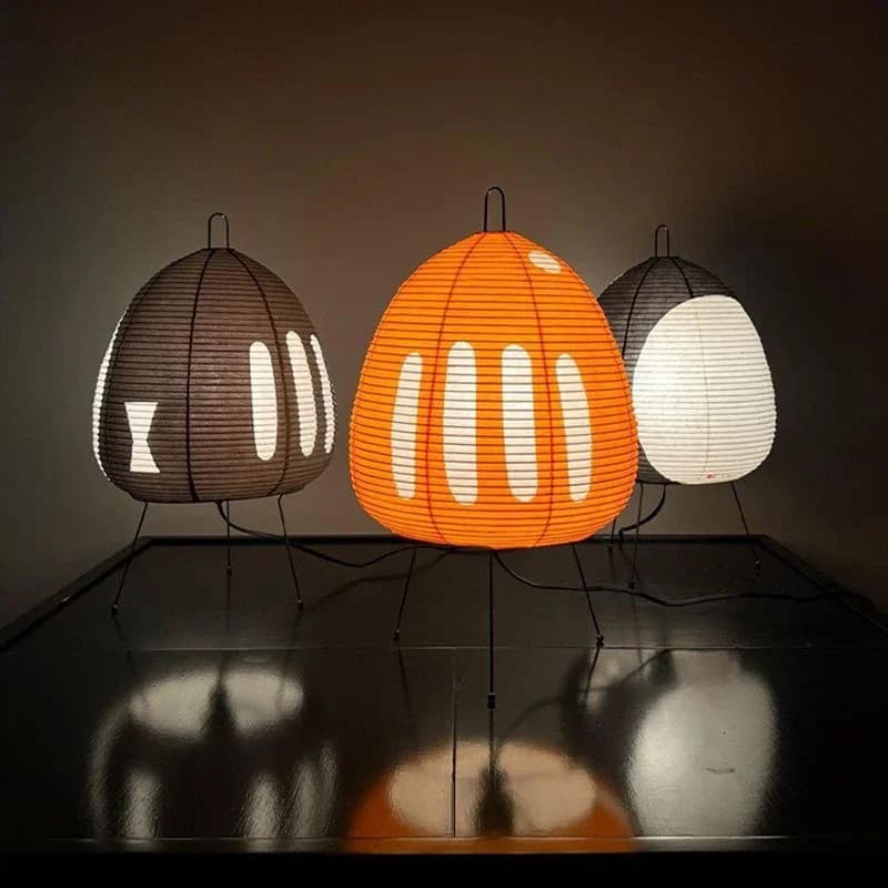 Lampada a LED Noguchi Lampada da tavolo moderna in riso giapponese minimalista per bar Soggiorno Studio Decor Lampada da tavolo Akari per interni domestici
