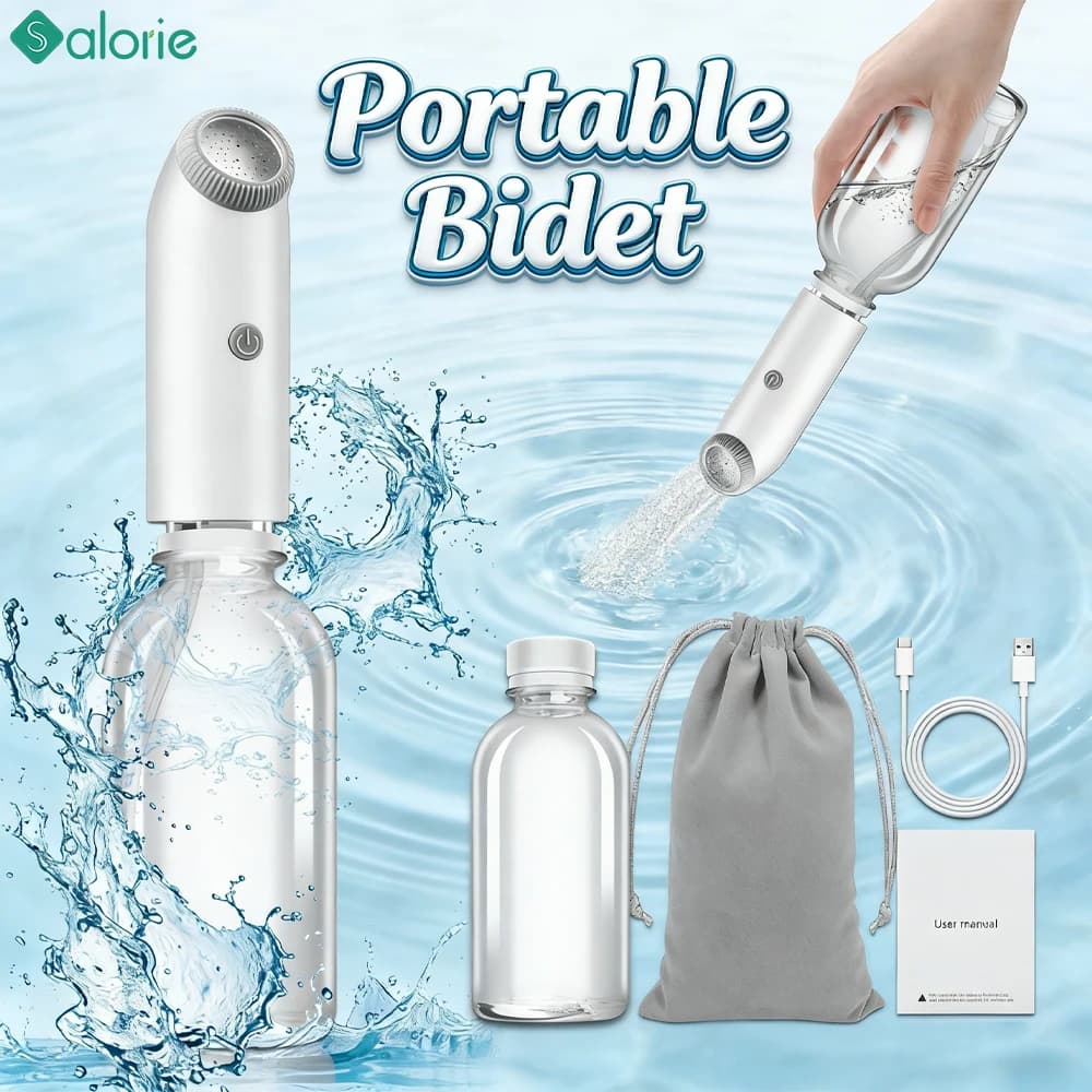 Bidet Elettrico Portatile per Viaggio - Bottiglia Riutilizzabile con Adattatore per Bottiglia d'Acqua per Postpartum e Igiene