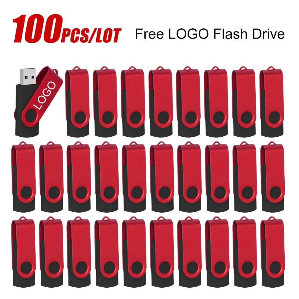 Pen Drive USB Flash Drive personalizzato gratuito da 100 pezzi 256MB 512MB 1GB 2GB 4GB 8GB 16GB Pendrive Memory Stick 32GB 64GB USB Stick regalo