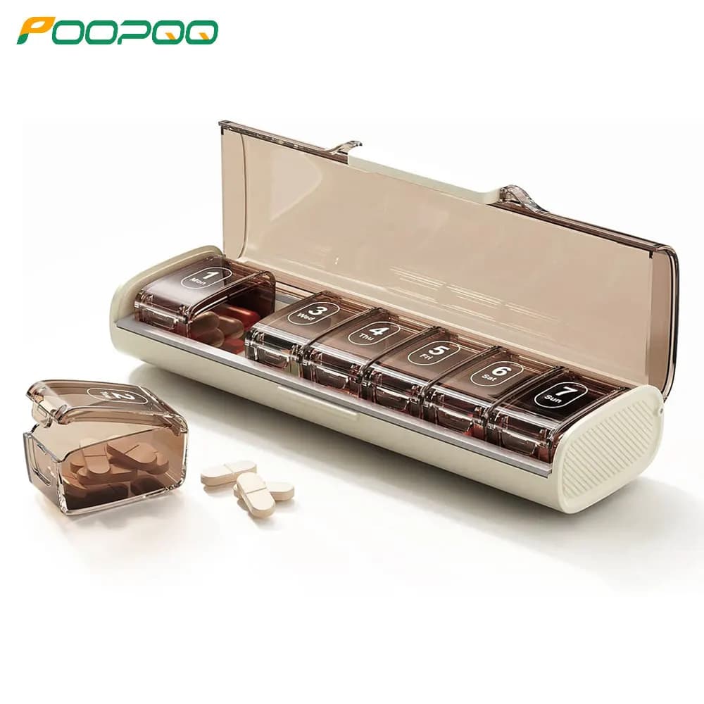 Weekly Organizer of pills Large pills Large nappie holder for supplements Jumbo pills for vitamins Huge organizer of medicines
