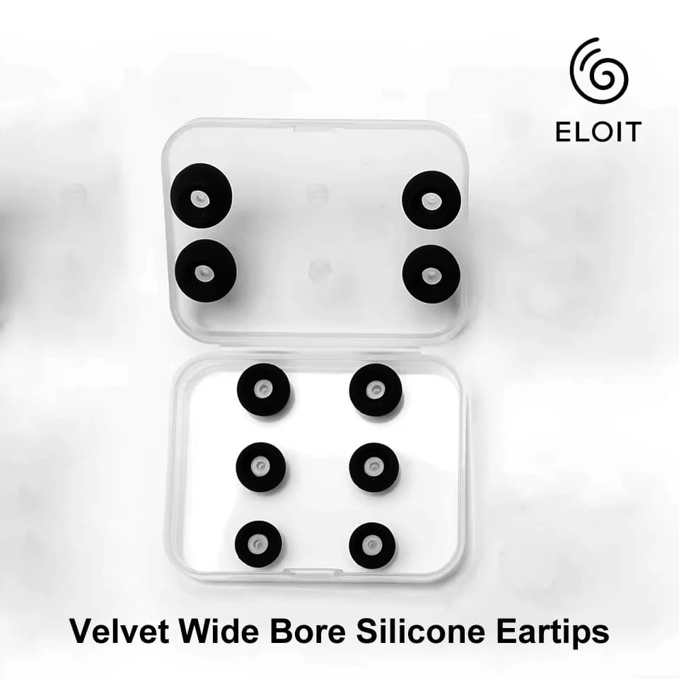 ELOIT DIVINUS Velvet Wide Bore Silicone Earphone Eartips For 4-6mm Nozzle, Soft Deeply Ear Tips For Earbuds Dunu Davinci