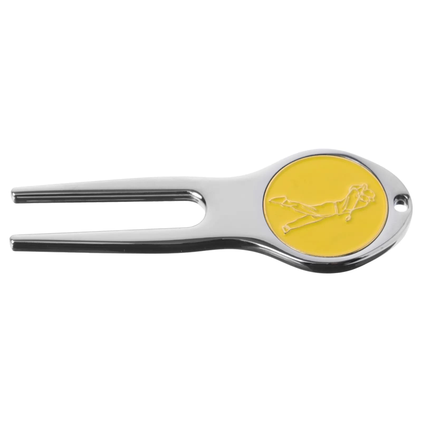 Forchetta Professionale per Divot da Golf e Marcatore di Palline, Strumento Portatile Compatto in Metallo per Riparazione Divot e Riparazione Erba sul Campo da Golf