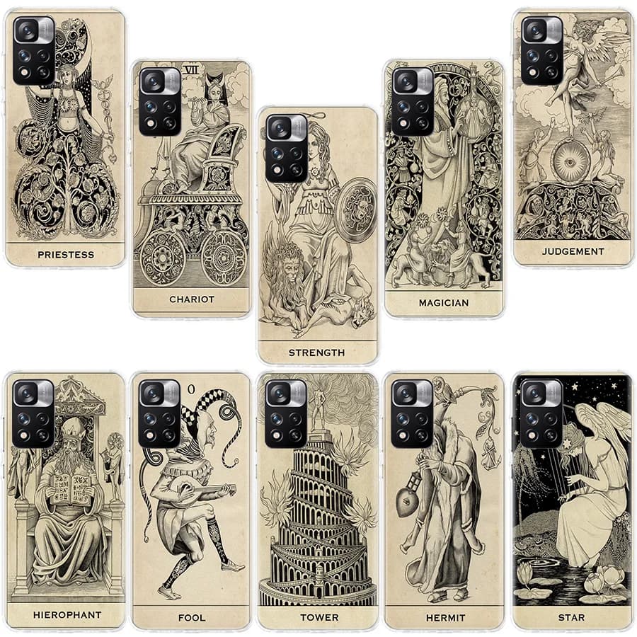 Sciocco Tarocchi Mezzi di Carta Cassa Del Telefono Per Xiaomi Poco X4 F4 GT X3 NFC X5 X6 X7 Pro 5G M5 M5S M3 F5 Mi F6 F3 F2 F1 Copertura Coque Fondo