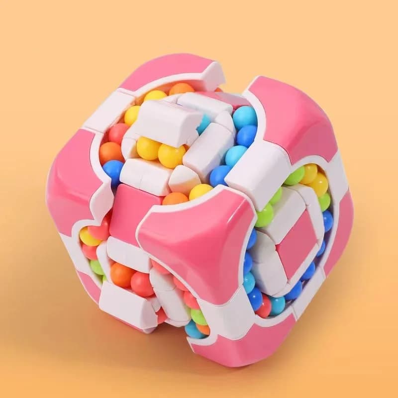 Giocattolo puzzle trasformabile con cubo magico 3D sicuro Fidget Spinner per rompicapo sensoriale antistress per bambini con rotazione bifacciale