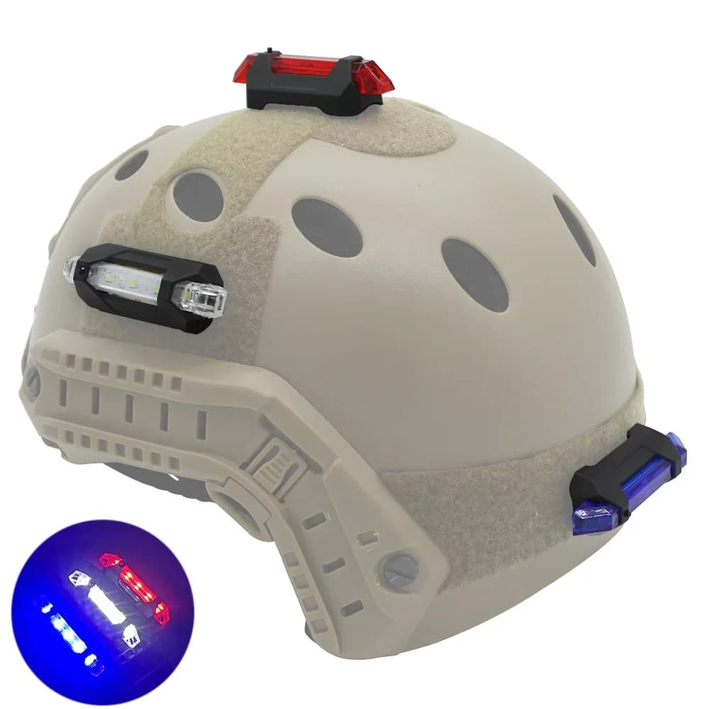 Luce di Segnalazione per Casco Tattico e Zaino, Ricaricabile USB, Lampeggiante per Ciclismo, Airsoft, Sport, Lampada di Avvertimento Salvavita