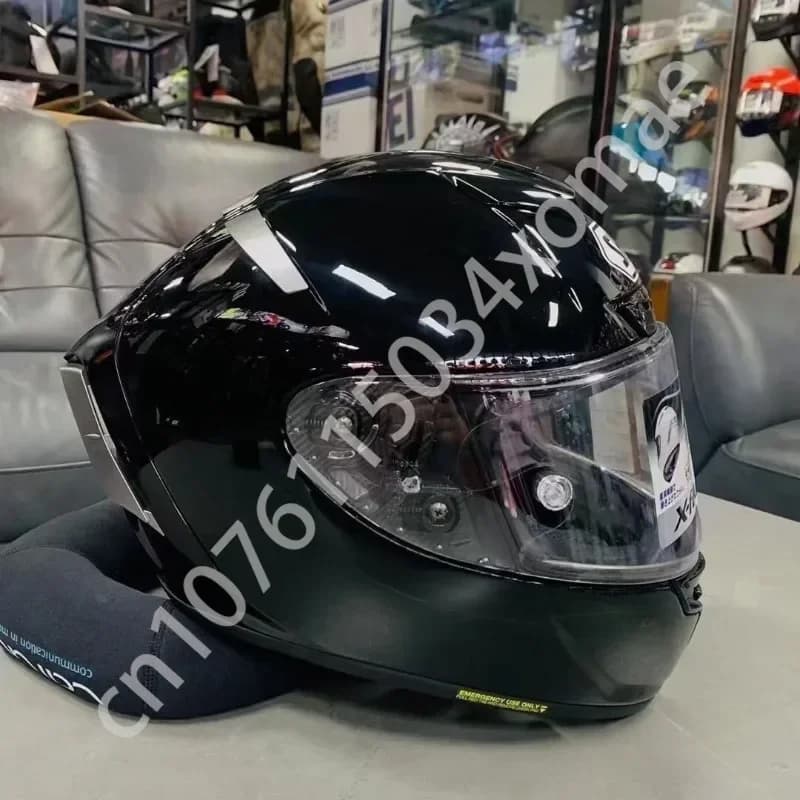 X-14 X-Fourteen X-Spirit III black glossy racing bike helmet for sports bike