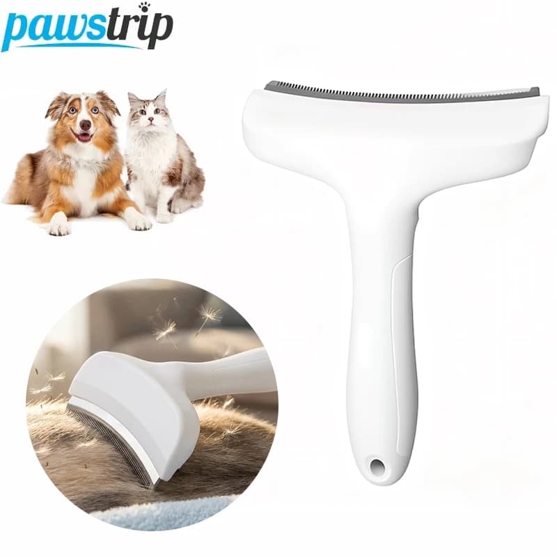 Spazzola per Animali Domestici in ABS con Manico Lungo, Pettine Curvo per Rimuovere i Nodi, per Cani e Gatti, Accessori per Toelettatura