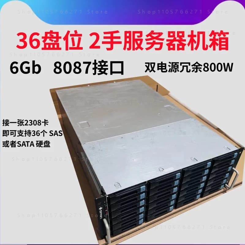 24/36 Disk Server NAS Chassis, Hot Swap, Storage 4U Rack Used