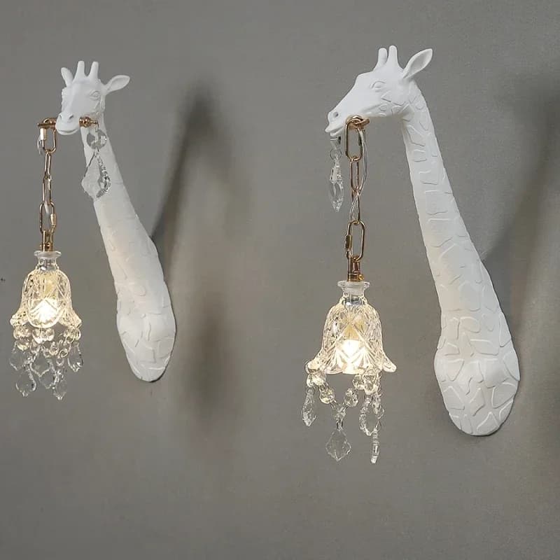 Nordic nuova resina giraffa lampada da parete a LED camera da letto testata corridoio lampada da studio lampadine G9 hotel soggiorno atmosfera arredamento illuminazione