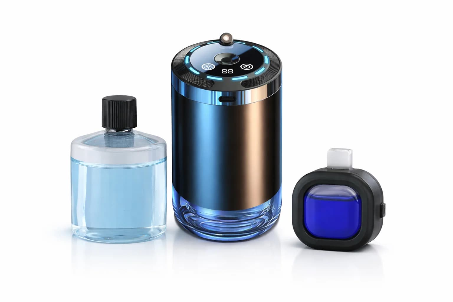 Profumatore per Auto con Clip per Bocchetta d'Aria, Diffusore di Aromi con Oli Essenziali, Deodorante per Interni Auto, Elimina Odori, Profumo per Auto
