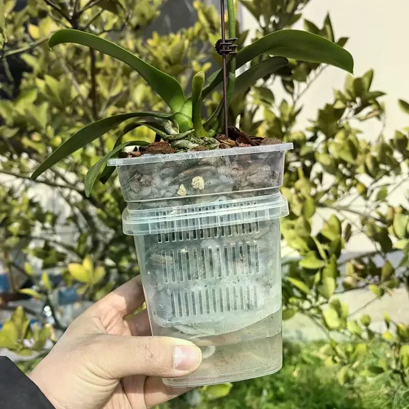 Garden Root Control Flower Pot Double Layer Design Automatic Water Absorbing Self Watering Plant Nursery Pots