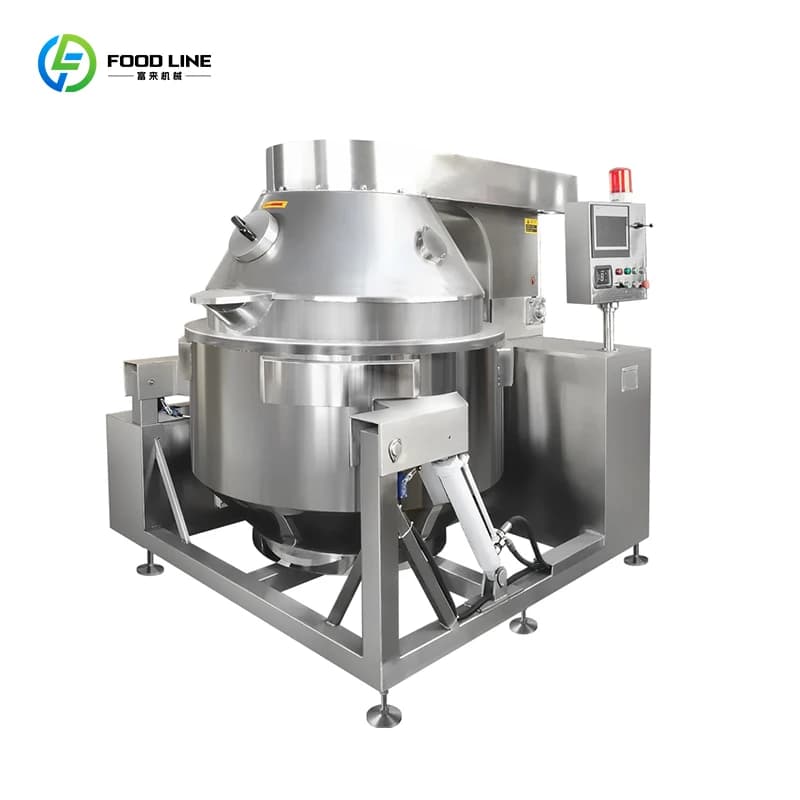 Automatic 100-600L Electric Steam Type Gas cooker Planetary Brush Shafting Cooking Brush Mixer Padella