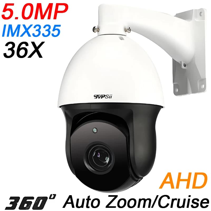 Crociera automatica a infrarossi in metallo per esterni 360 ° Telecamera CCTV di sorveglianza di sicurezza con cupola di velocità RS485 coassiale 2MP 5MP 36X Zoom AHD PTZ
