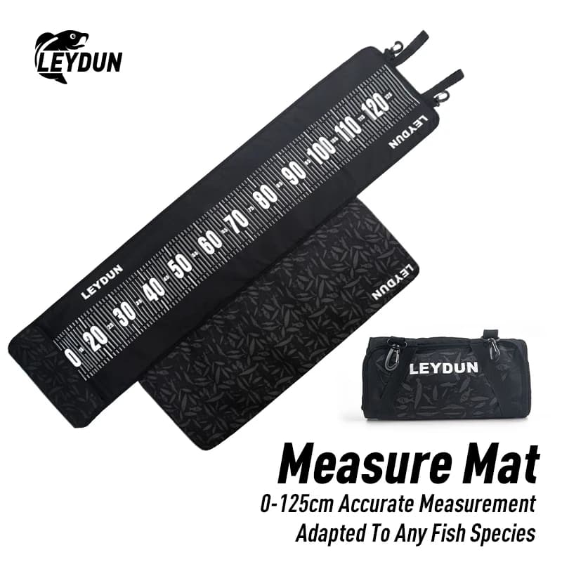 LEYDUN 125 cm Strumenti per la pesca con tappetino per misurare il pesce Viene fornito con righello di misurazione e strumento per attrezzatura da pesca con base imbottita in ginocchio