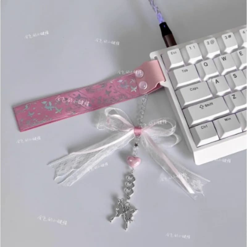 Decorazione per tastiera Clove Ribbon compatibile con Wooting Made68, ornamento per tastiera meccanica, accessorio per giochi eSport.