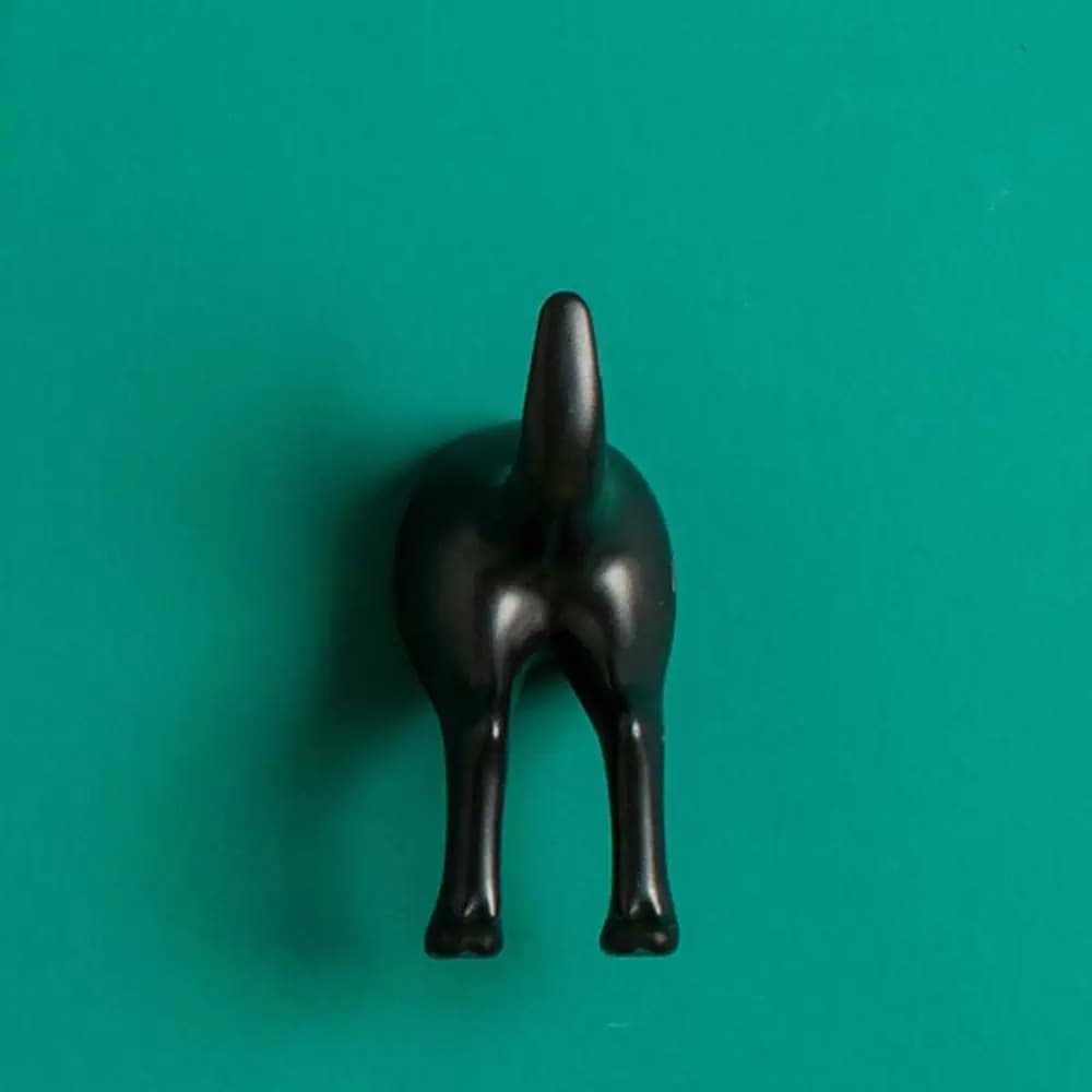 Kitchen Dog Tail Self Adhesive Key Towel Clothes Key Holder Storage Rack Wall Mounted Hanger