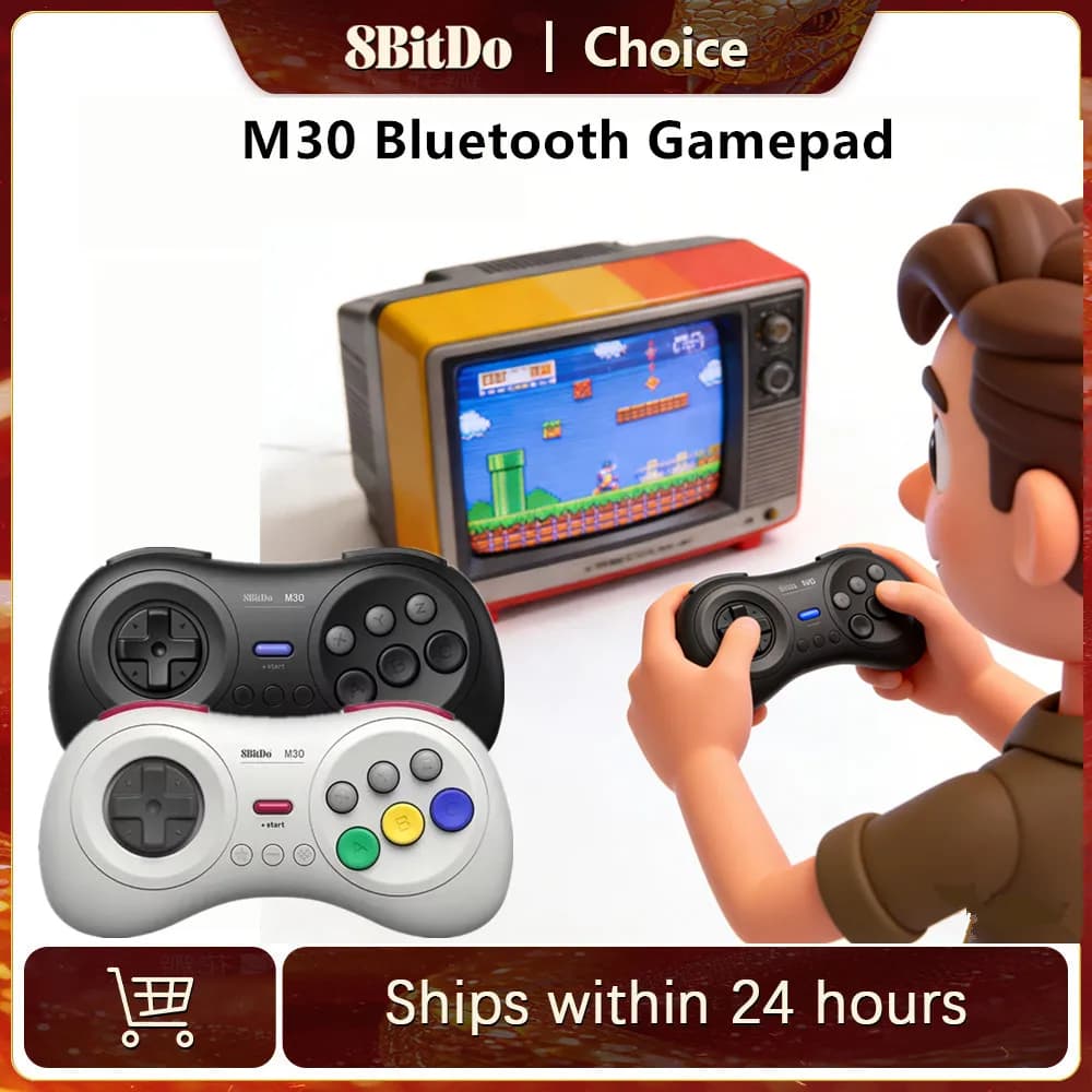 Gamepad controller Bluetooth 8Bitdo M30 per Nintendo Switch PC Windows Steam e Android con stile Sega Genesis Mega Drive