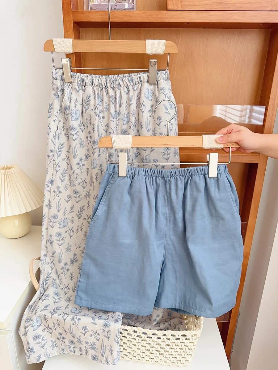 Japanese cotton pyjamas Sle Forest Rabbit for women, double layer, shorts and long trousers, casual, for home, summer