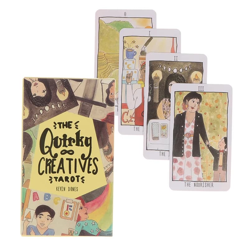 The Quirky Creative Tarot Cards A 78 Oracle English Visions Divination Edition Borad Playing Games
