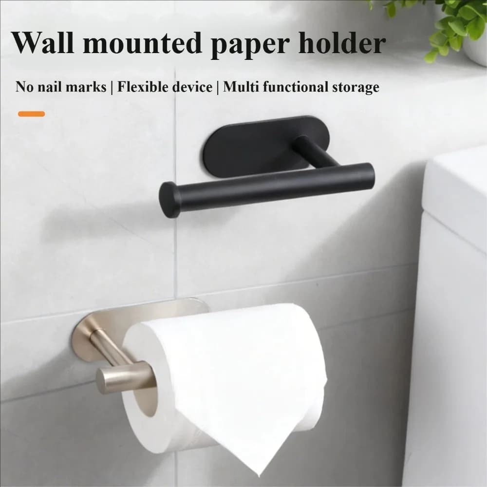 Portarotolo Adesivo per Carta Igienica, Porta Asciugamani da Cucina, Dispenser per Tovaglioli, Supporto Assorbente, Appendirotolo per Bagno