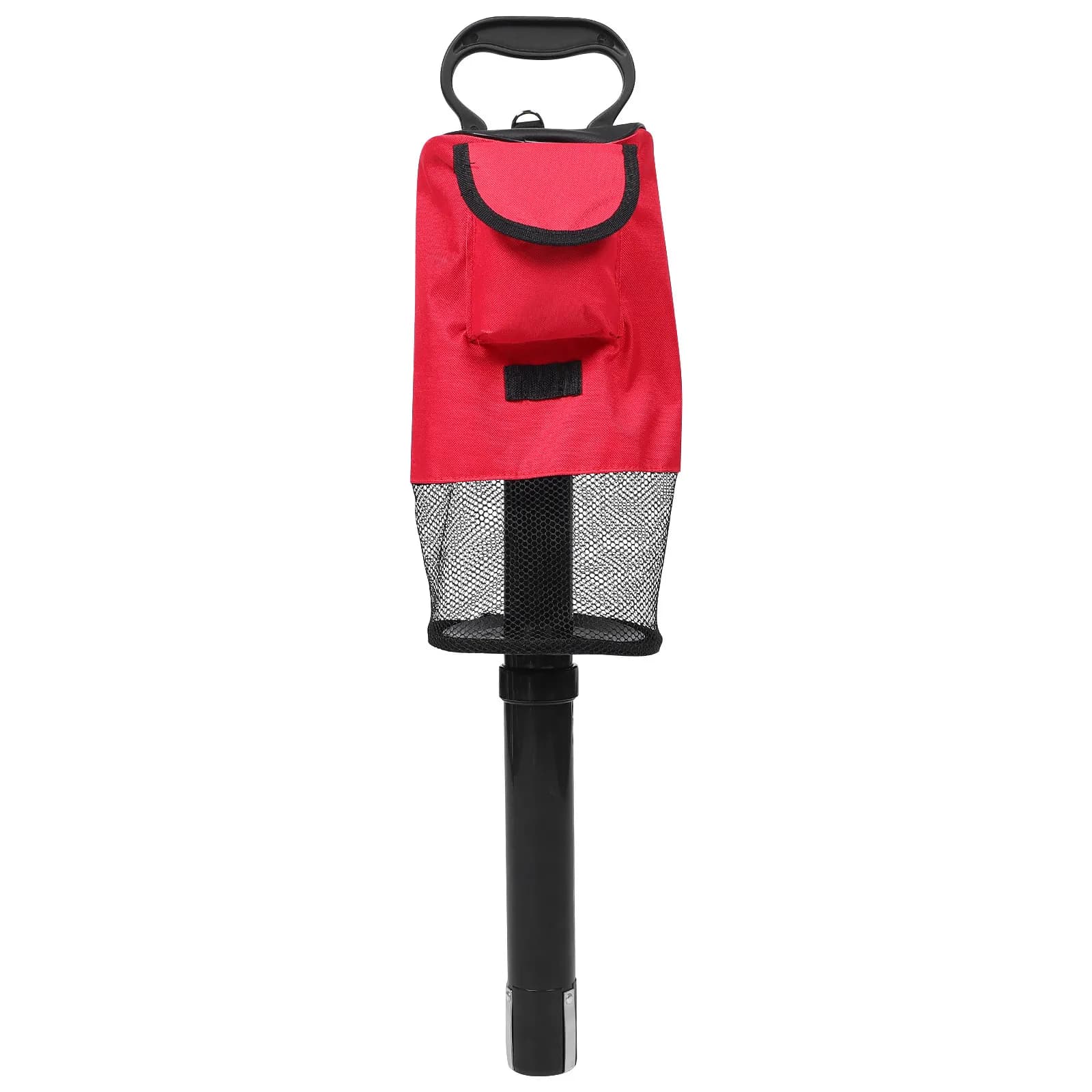 Tubo raccoglipalline da golf rosso, design in rete leggero, strumento efficiente per il recupero delle palline, per uso sul campo e in campo pratica, accessori per il golf, contenitore per accessori.
