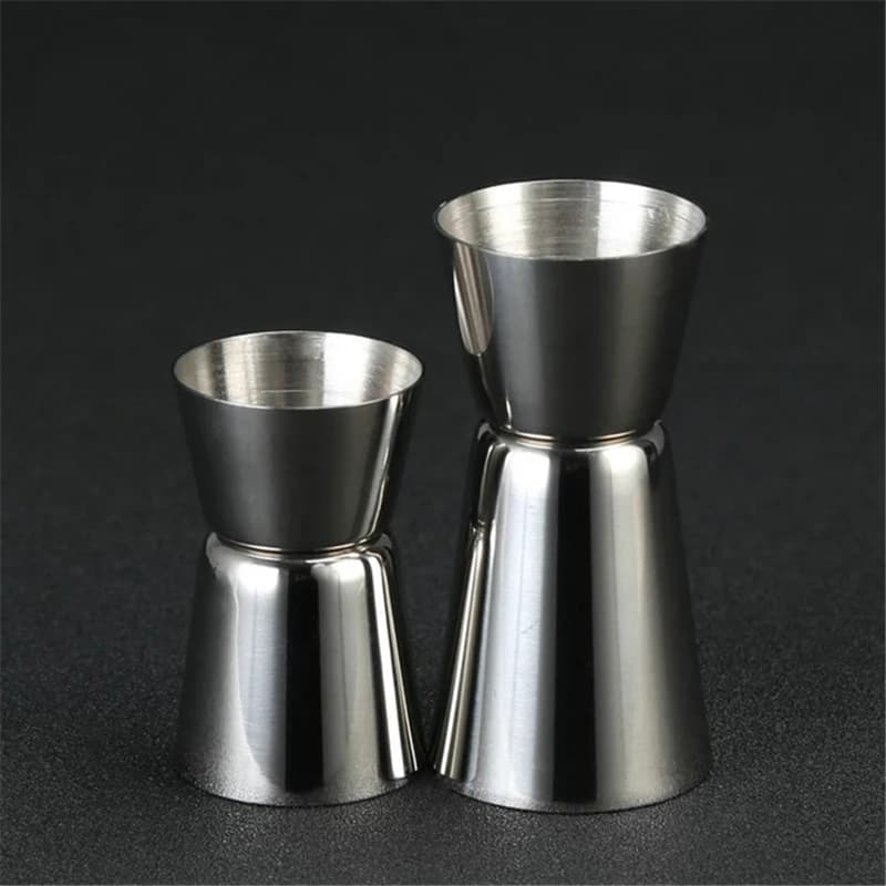 Agitatore per cocktail Mojito in acciaio inossidabile Singolo doppio colpo Bevanda corta Liquore Jigger Mesaures Cup Kit barista Strumento da bar