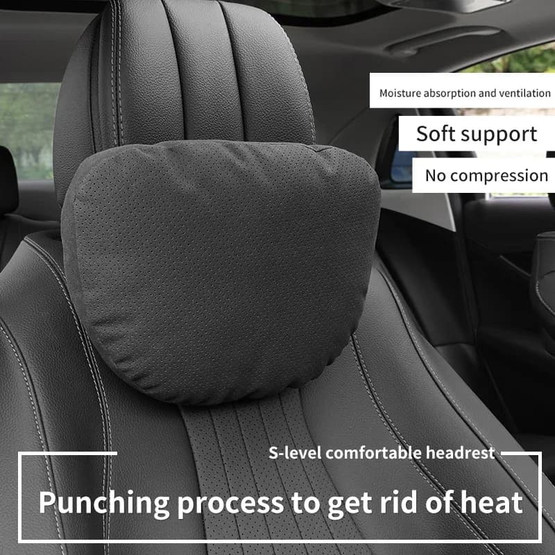 Cuscino per il collo e supporto lombare per auto, cuscino di protezione per la colonna vertebrale, compatibile con interni auto Tesla, Audi, Benz, BMW