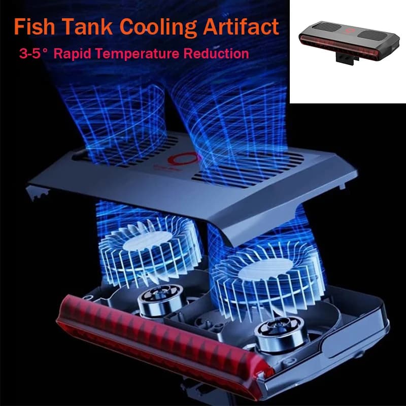 Aquarium Product Fish Tank Fan Chiller Seaweed Seawater Heat Dissipation Automatic Temperature Control Aquarium Thermostat Quiet