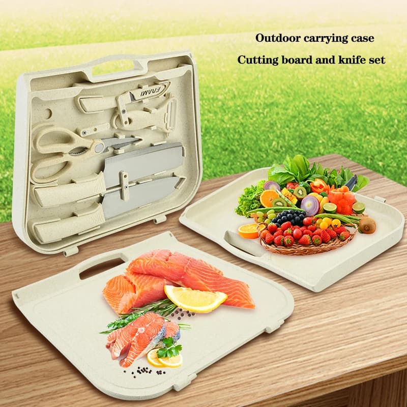 Kitchen knives set for extra food - combination cutter and knife - complete set for domestic use - knife for cutting meat - fr