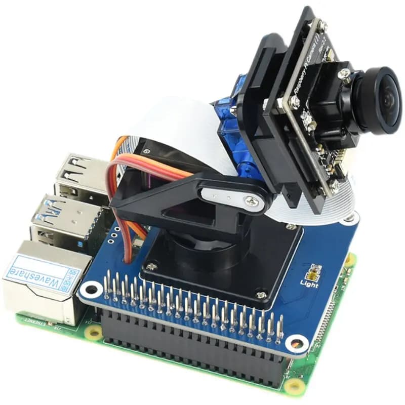 Woli Raspberry Pi two degree of freedom servo gimbal expansion board PCA9685 TSL2581 ambient light sensor module