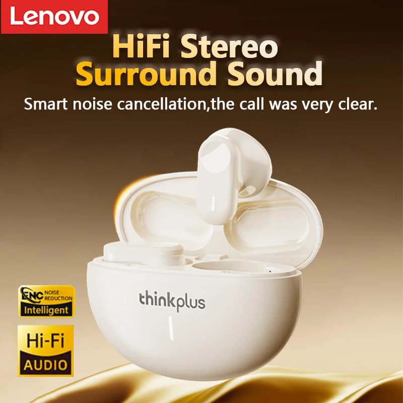 Lenovo LP19 In-Ear HIFI Stereo Sound Music Headphones TWS Bluetooth Wireless Headphones HD call Sports Headphones with Microphone New
