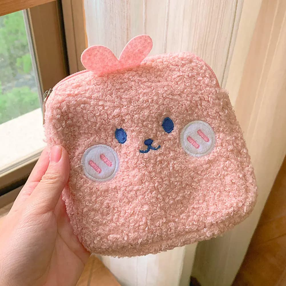 1Pcs Fashionable Sanitary Towel Storage Bag Soft Touch Mini Wash Bag for Girls Ladies Multi-Function Pad Pouch Travel Toiletry