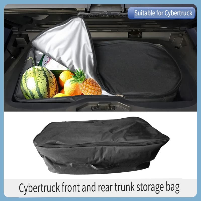 Borsa portaoggetti anteriore e posteriore per Tesla Cybertruck 2024 2025 in tessuto Oxford impermeabile, organizer termico per accessori